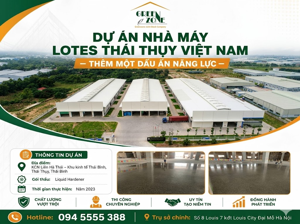 Dự Án GreenZone Đồng Hành Cùng Dự Án Nhà Máy LOTES Thái Thụy